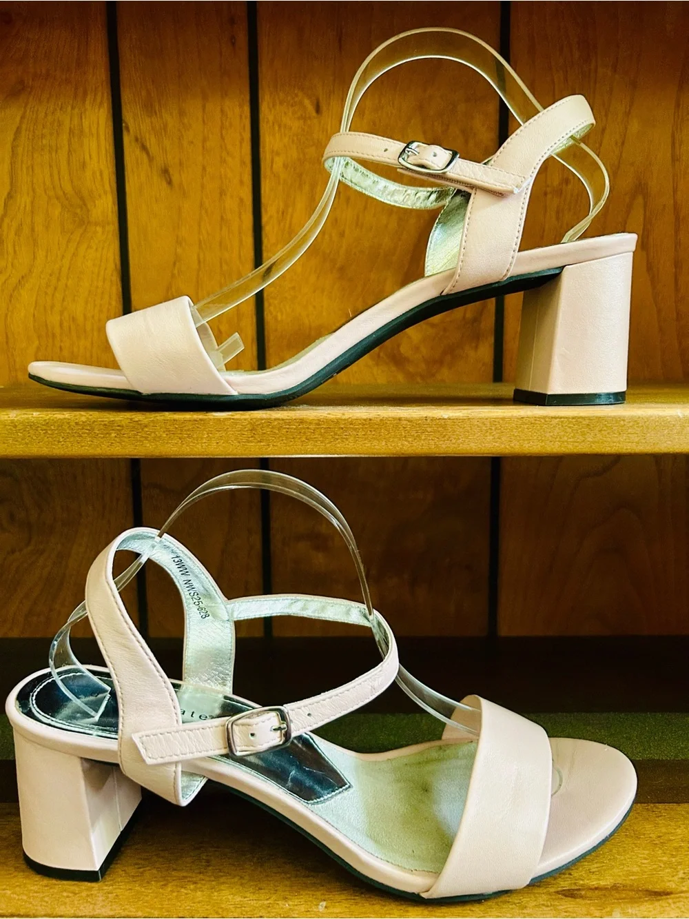 David Tate Pink Ageless Adjustable Ankle Strap Heels Sandals 13 WW EXTRA WIDE